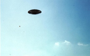 Demonstration flight by Semjase in her ship at Berg-Rumlikon, 14th June 1975.