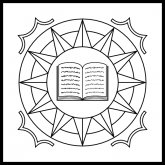 The Spiritual Teaching symbol in black and white.