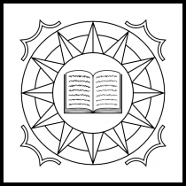 The Spiritual Teaching symbol in black and white.