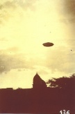 Asket's beamship above Ashoka Ashram (Indian religious retreat). Mehrauli district, Dehli, India. 3rd July 1964.