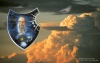 FIGU logo on a shield with portrait of Billy superimposed over a sky. 1920x1080.