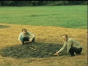 Konrad Schutzbach and Billy measuring ground disturbances caused by Rala's and Menara's ships. Photo by Hans Schutzbach on 29th June 1976.