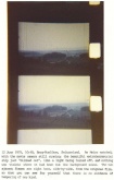 Photo of original 8mm film (analogue video) reel, where Semjase's ship disappears in and out in one frame. Berg-Rumlikon, Switzerland, 12th June 1975, 10:40 am.