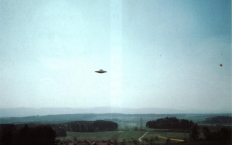 Demonstration flight by Semjase in her ship at Berg-Rumlikon, 14th June 1975.