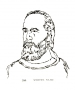 Self-portrait drawn by Ptaah on 15th May 2000.