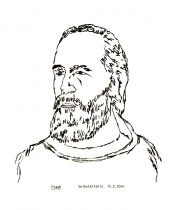 Self-portrait drawn by Ptaah on 15th May 2000.